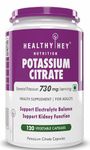 HealthyHey Nutrition Potassium Citrate -120 Vegetable Capsules