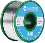 SainSmart 0.6mm Lead Free Solder Wire with Rosin2 Sn97 Cu0.7 Ag0.3, Tin Wire Solder for Electrical Soldering (100g /0.22lbs)