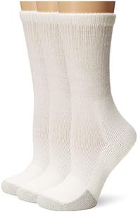 Thorlos TX MAX Cushion Crew-Calcetines de Tenis, Blanco1 (3 Pares), M (Pack de 3) para Mujer