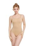 Sanstrong Ballet Leotard for Girls and Women Gymnastics Dance Leotard Undergarments Nude Bodysuit Camisole Leotard and Short Seamless Skin Color Underwear