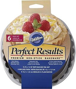 Wilton Perfect Results Premium Non-Stick Bakeware Round Tart and Quiche Pans, Sunday Brunch May Never be The Same Again, Fluted Edges Add a Touch of Flair, 4.75 Inch, Set of 6