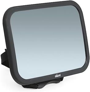 Chicco Espejo Retrovisor para el Asiento Trasero del Coche, Espejo para la Contramarcha del Bebé y Niños Pequeños, Contacto Visual, Ajustable y Universal, Rotación 360º, Color Negro