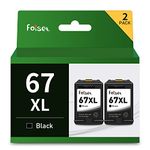 Foiset Replacement for HP 67xl Black Ink Cartridge Remanufactured for HP 67 Black Ink Cartridge for HP DeskJet 2700 2732 2752 2755 Envy 6052 6055 6058 6075 Pro 6452 6455 DeskJet Plus 4140 4152 4155