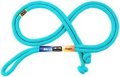 Just Jump It 8' Foot Single Jump Rope for Kids Women and Men - Active Outdoor Youth Fitness Excersing Equipment - Braided Nylon Gym Accessories - Turquoise