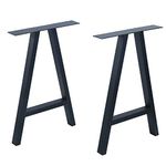 MBQQ 2 Pcs Furniture Legs Rustic Decory A Shape Table Legs,Heavy Duty Metal Desk Legs,Dining Table Legs,Industrial Modern, DIY Iron Bench Legs(H28”xW17.7”)