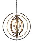 Creative Co-op Metal Multi-Ringed Pendant Light