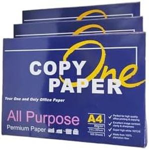 EZONEDEAL Pure White Office Copy Paper for Printer, (210 x 297mm) A4 Paper 500 Sheets, Printer Paper Thickness for Mass Printing Paper White, Suitable for Regular Printers, Dries Quickly (500)