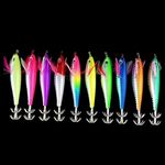 OriGlam 10pcs Squid Jigs Hook Squid Lures Fishing Lures, Shrimp Hard Bait Fishing Lures, Shrimp Octopus Fishing Lures for Cuttlefish Octopus Squid Fishing