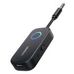 UGREEN Bluetooth 5.2 Transmitter and Receiver for Car TV Airplane, 2 in 1 Wireless 3.5mm Bluetooth Aux Adapter, 2 Devices Paired, Compatible with Car TV Airplane Home Stereo Headphones and More