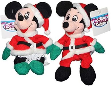 Disney Mickey And Minnie Santa 1997 Mini Bean Bag Plush by
