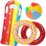 4 Pack Inflatable Pool Floats Fruit