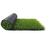 Artificial Grass Turf 1.38" Custom Sizes,4FTX6FT Fake Grass Indoor/Outdoor Rug Synthetic Lawn Carpet,Faux Grass Landscape for Décor,Astroturf for Dogs with Drain Holes