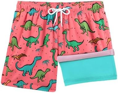 BRISIRA Boys Swim Trunks Bathing Suit Compression Liner Swimsuit Anti-Chafe Swim Shorts Toddler Kids Youth Teen Quick Dry