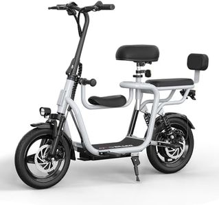 Electric Scooter with Seats for Adults Power by 500W Motor, E Bike with 14" Pneumatic Tire and 20 Miles Range&17.5Mph, Electric Bicycle for Women/Man Sliver Pro