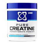 USN Micronized Creatine Monohydrate Powder, Unflavoured - 500g, Energy Drink for High Intensity Training, Muscle Growth, 100% Micronized Creatine Powder for Intra Workouts, Dietary Supplement