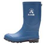 Kamik Girls STOMP Rain Boot, LIGHT NAVY, 13 Little Kid US