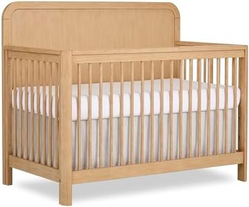 Evolur Cove 5-in-1 Convertible Wooden Baby Crib, Amazon Exclusive, Converts to Toddler Bed, Daybed & Full-Size Bed, 3 Adjustable Mattress Heights, GREENGUARD Gold & BSA Certified, Natural Oak