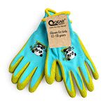 QEARSAFETY 1 Pair 10-13 years Preteen, Junior Garden Work Gloves,DIY Jobs,Outdoor, Knitted Liner, Latex Rubber Palm Coated For Water/Dirty Resistance and Grip (Blue 10-13 years)