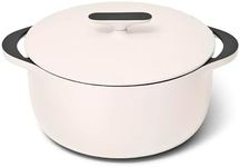 Caraway Enameled Dutch Oven - 6.5 qt Cast Iron Dutch Oven With Lid - 3 Layer Enamel Coating - No Seasoning Required - Compatible With All Stovetops - Oven Safe - No Forever Chemicals - Cream