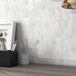 BeNice Self Adhesive Wall Tiles Covers Faux Marble Tiles Kitchen,Stick on Tiles for Bathroom Tiles Subway Tiles Splashback Waterproof(10tiles,Gray)