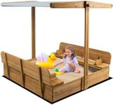 Wooden Kids Sandbox with Lid, Outdo