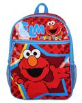 INTIMO Sesame Street Elmo Loves You Star Dual-Compartment Front Pocket Backpack Bag, Red, Standard