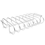 Mydracas BBQ Rib Racks for Smoker and Grilling Roasting Rack 100% 304 Stainless Steel Food Grade,Holds 7 Ribs Rack for Grilling & Barbecuing for Large&XLarge Big Green Egg,Kamado Joe Classic,Big Joe