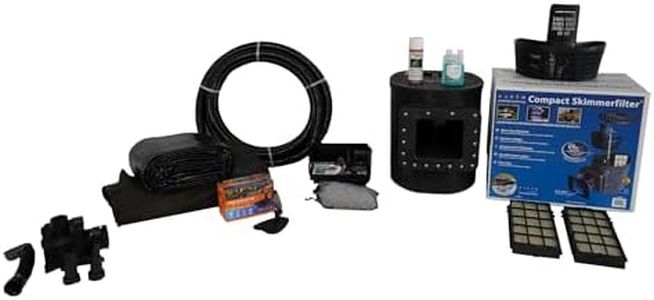 HALF OFF PONDS Simply Ponds 1,200 GPH Submersible Pump Pond Kit with 8' x 10' PVC Plastic Pond Liner for Water Garden & Koi Pond