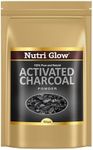 Nutri Glow | Activated Charcoal Powder | 3..53 Oz (100 g) | Superfood Supplement | Detoxing Toothpaste Teeth Whitening | Facial Mask Clay Mask |Food Grade | Gut Health Supplement for Detoxification & Digestive Health | Resealable Air Tight Pouch