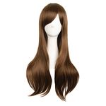 MapofBeauty 28" 70cm Long Curly Hair Ends Costume Cosplay Wig (Brown)