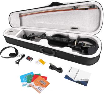 Vangoa 4/4 Electric Silent Violin – Black