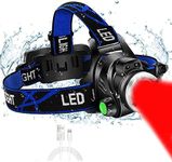 Red Light Headlamp, USB Rechargeable Headlamp, Zoomable Waterproof Red LED headlight with 3 Mode For Camping Hiking hunting Animal Protecting Beekeeping Detecting Astronomy Aviation Night Vision.