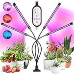 Grow Lights for Indoor Plants, 4 Arms 80 LEDs Garpsen Full Spectrum Led Grow Light, 4/8/12H Timing&10 Dimmable Levels Plant Light for Seedlings and Succulents(Red/Blue)