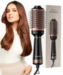 Urban Yog MakeMeeBold Hot Air Brush|2-in-1 Hair Dryer & Straightener with 3 Temp & 2 Speed Settings, 360° Airflow Vents, PTC Fast Heating, Ceramic Plates, Auto Shut-Off,Tangle-Free Bristles,1200 Watt