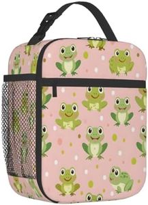 Cute Frogs Lunch Box for Men Women Insulated Leakproof Lunch Tote Bag Cooler Meal Box Tote Large Lunch Bag Cooler Meal Prep Picnic Food Bag for Travel Picnic Work