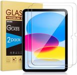 SPARIN 2 Pack Screen Protector for iPad 10th Generation 2022, 9H Hardness Tempered Glass Film for iPad 10 Screen Protector, 10.9 Inch