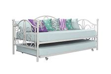 DHP Bombay Metal Daybed with Trundle, Twin/Twin, White