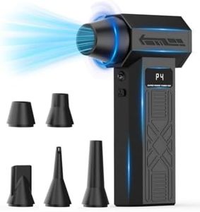 MiaEpic Compressed Air Duster - 110000 RPM Handheld Air Blower, Cordless Keyboard Cleaner with 4-Speed Settings & 5 Versatile Nozzles for Keyboards, Computers, Electronics and Home Cleaning