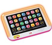 Fisher-Price Toddler Learning Toy Laugh & Learn Smart Stages Tablet with Lights & Music for Early Pretend Play, Pink, for Infants Ages 1+ Years