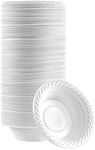 PLASTICPRO 5 ounce Round Plastic Dessert Bowls Microwaveable, Disposable, White, Dinnerware 800 Count