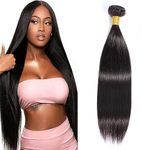 Selina Brazilian Virgin Hair Straight 24Inch (100g/3.52Oz,Natural Black Color) Human Hair Weave 100% Unprocessed Human Hair Bundles Straight Remy Hair Extensions Natural Black (24", Straight)