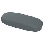 MoKo Hard Shell Eye Glasses Case with Cloth, PU Leather Protective Eyeglasses Cases Storage Organizer Travel for Men Women, Gray