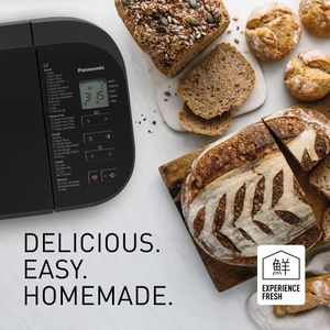 Panasonic Fully Automatic Bread Maker – 31 Programs, Yeast & Nut Dispenser, Silver