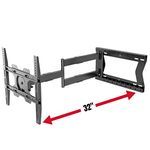 Physix 2080 Long Arm TV Wall Mount for 32-75'' Screens, Extension 32'', Heavy-Duty Max 88 lbs - Full Motion, Tilting & Swiveling, Max VESA 400x400