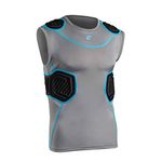 CHAMPRO Men's Bull Rush Football Compression Shirt with Integrated Pads