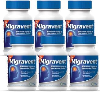 Vita Sciences Migravent Migraine Relief Supplement w/Vitamin B2, Riboflavin, Magnesium, Coenzyme CoQ10, PA-Free Butterbur, Bioperine, Premium Herbal Extracts (60 Count (Pack of 6)