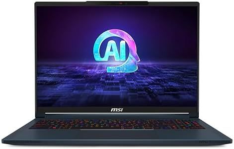 MSI Stealth 16 AI Studio A1VIG-034AU 16 Inch UHD+ MiniLED 120Hz Intel Core Ultra 9 Processor 185H NVIDIA RTX 4090 32GB DDR5 RAM 2TB SSD Win 11 Home Gaming Laptop, Star Blue