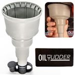 OIL UDDER X | Filters up to 2.75" Diameter | for Cars and Small SUV's | 3 in 1 Spill Free Oil Filter Tool | Mess Free Oil Filter Funnel | Magnetic Drain Plug Catch and Splash Guard | Flexible Funnel