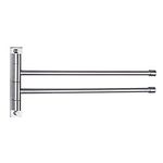 GERZWY Bathroom Swing Arm Towel Bars 2-Arm Wall Mount Stainless Steel Bath Towel Rack Hanger Towel Holder Organizer Brushed Finish