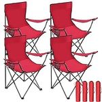 4 Pack Folding Camping Chairs with 